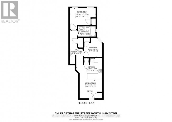 2 - 115 CATHARINE STREET N, Hamilton (Beasley), Ontario, L8R1J5