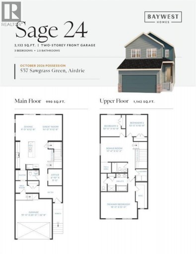 537 Sawgrass Green NW, Airdrie, Alberta, T4B5V2