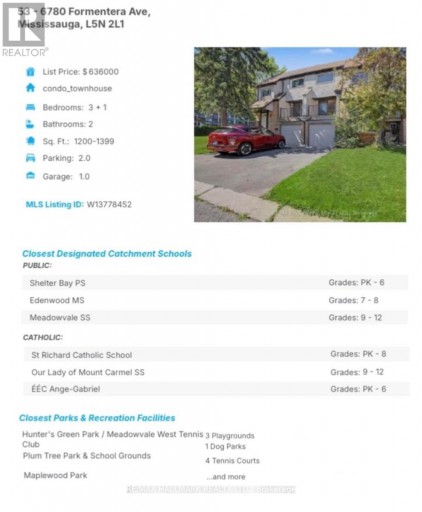 53 - 6780 FORMENTERA AVENUE, Mississauga (Meadowvale), Ontario, L5N2L1