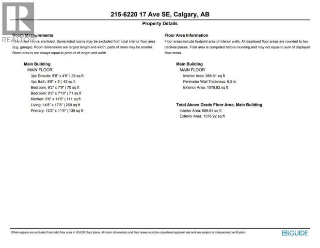 215, 6220 17 Avenue SE, Calgary, Alberta, T2A0W6