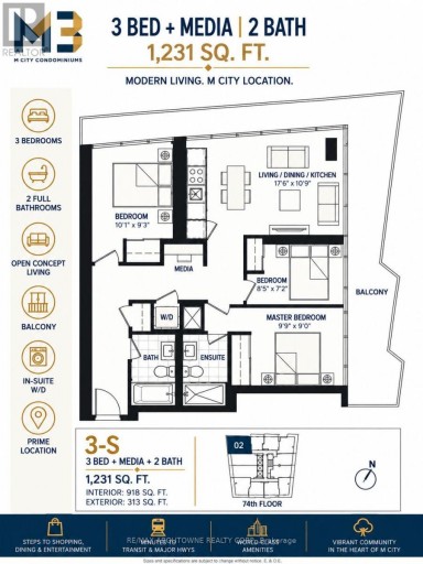 7402 - 448 BURNHAMTHORPE ROAD W, Mississauga (City Centre), Ontario, L5B0R4