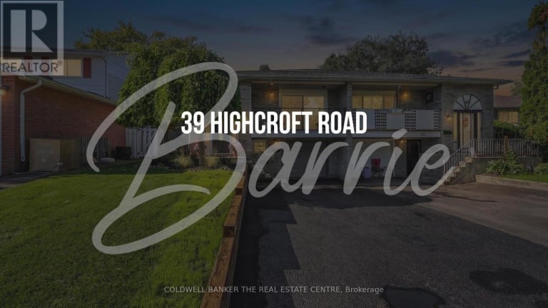 39 HIGHCROFT ROAD, Barrie (Allandale Heights), Ontario, L4N2X6